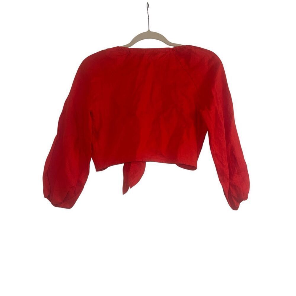 ✨Aritzia Wilfred Red Tenley Linen Sz XS Top✨ - Picture 4 of 7